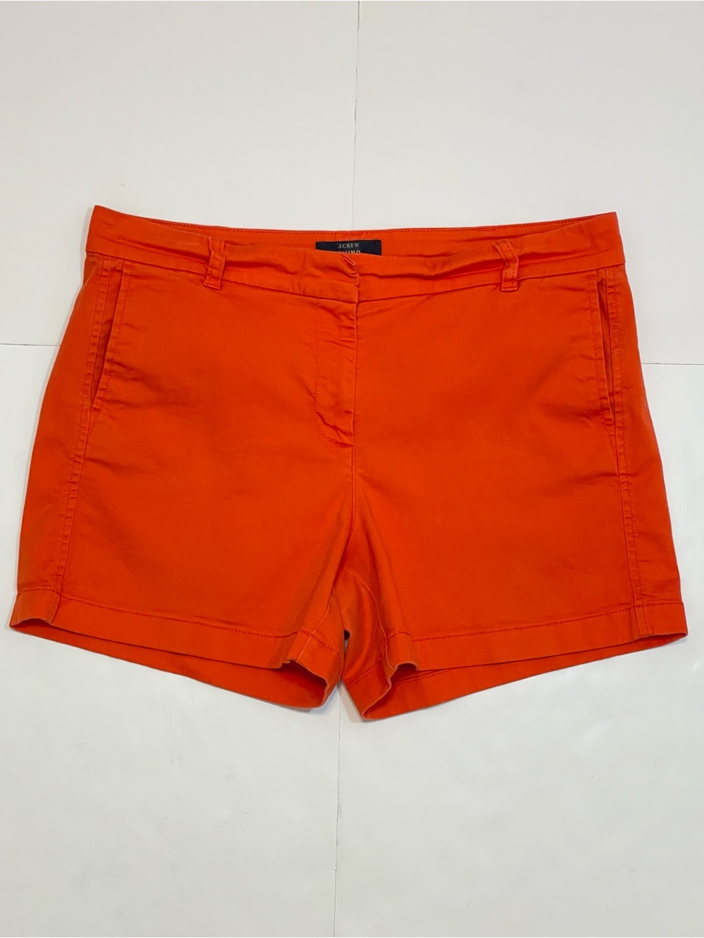 J.Crew Classic Cotton Chino Shorts Orange Size 12